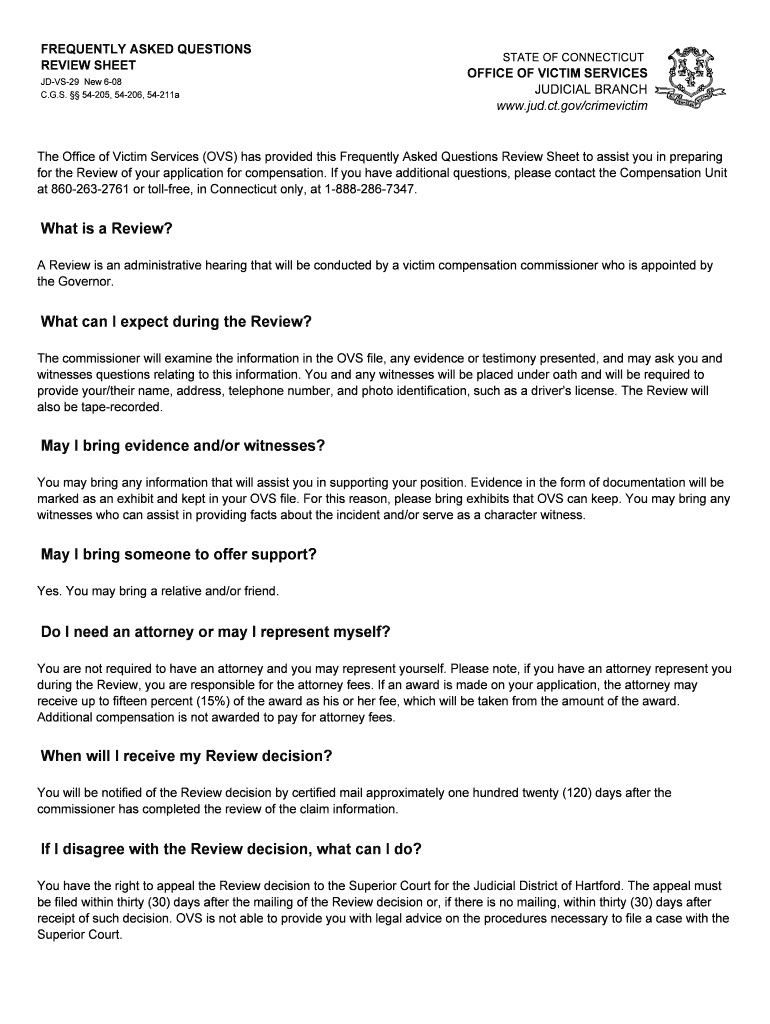 2008 Form CT JDVS29 Fill Online, Printable, Fillable, Blank pdfFiller