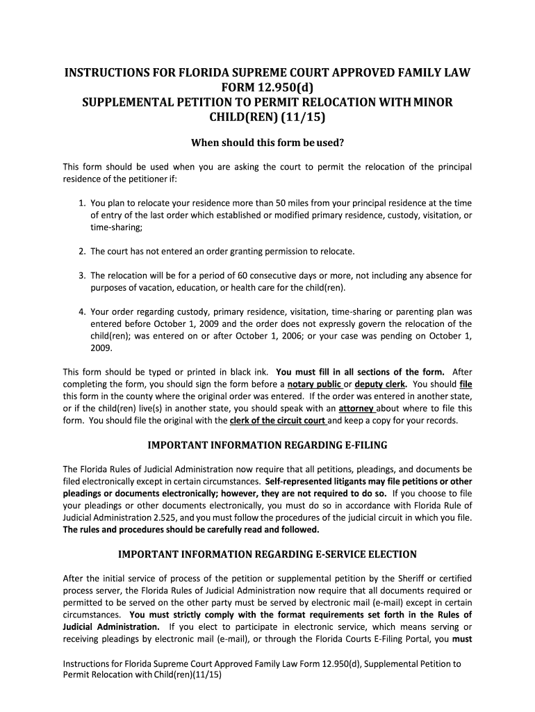 20152022 Form FL 12.950(d) Fill Online, Printable, Fillable, Blank