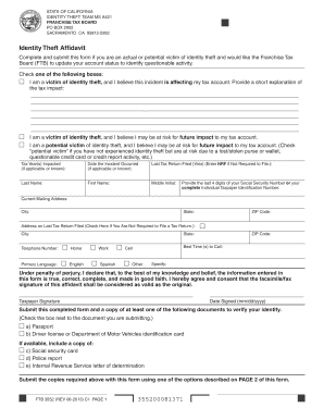 25 Printable Identity Theft Affidavit Forms and Templates - Fillable