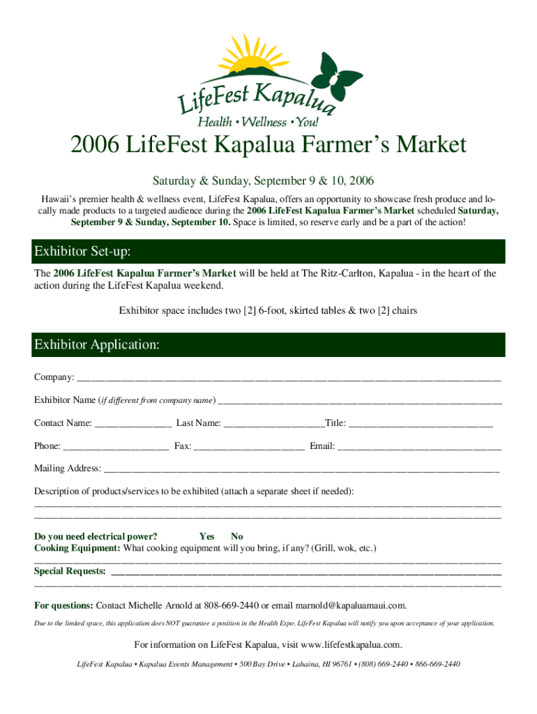 Fillable Online Events at Kapalua Kapalua Resort Maui, Hawaii Fax Email Print pdfFiller