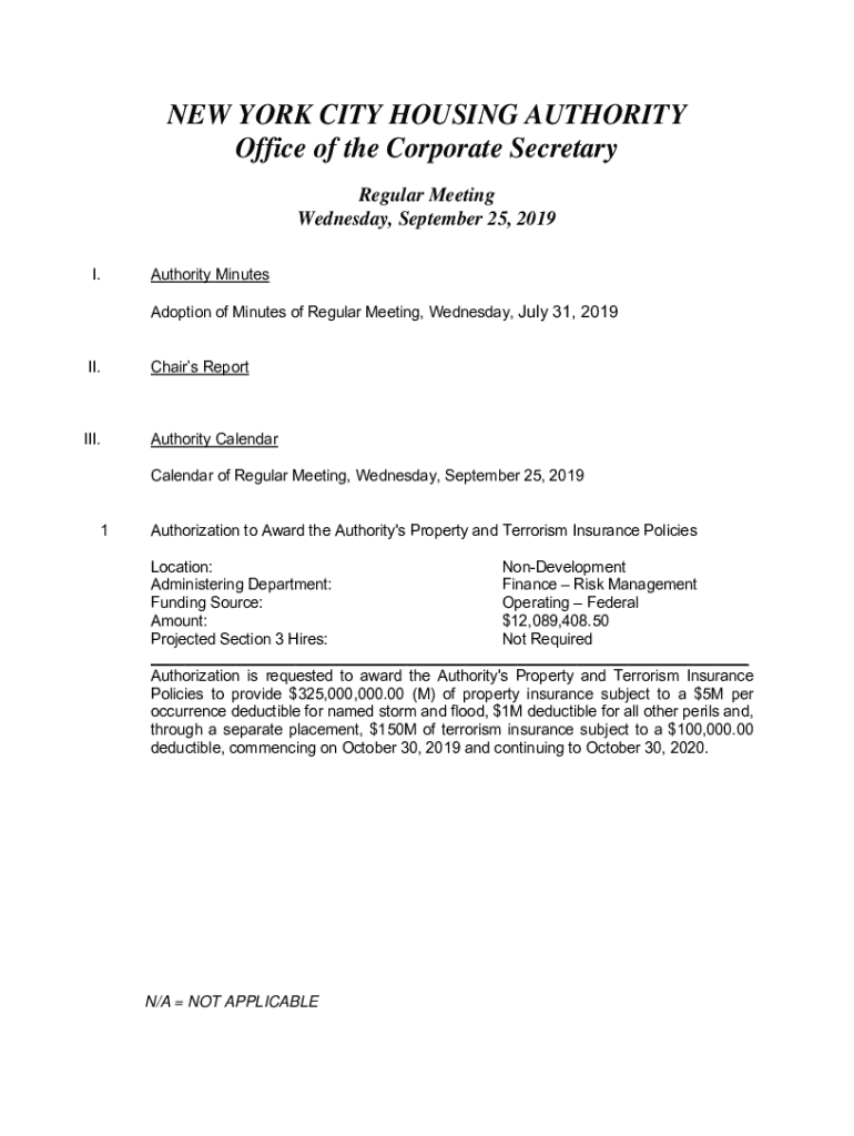 Fillable Online NEW YORK CITY HOUSING AUTHORITY Fax Email Print pdfFiller
