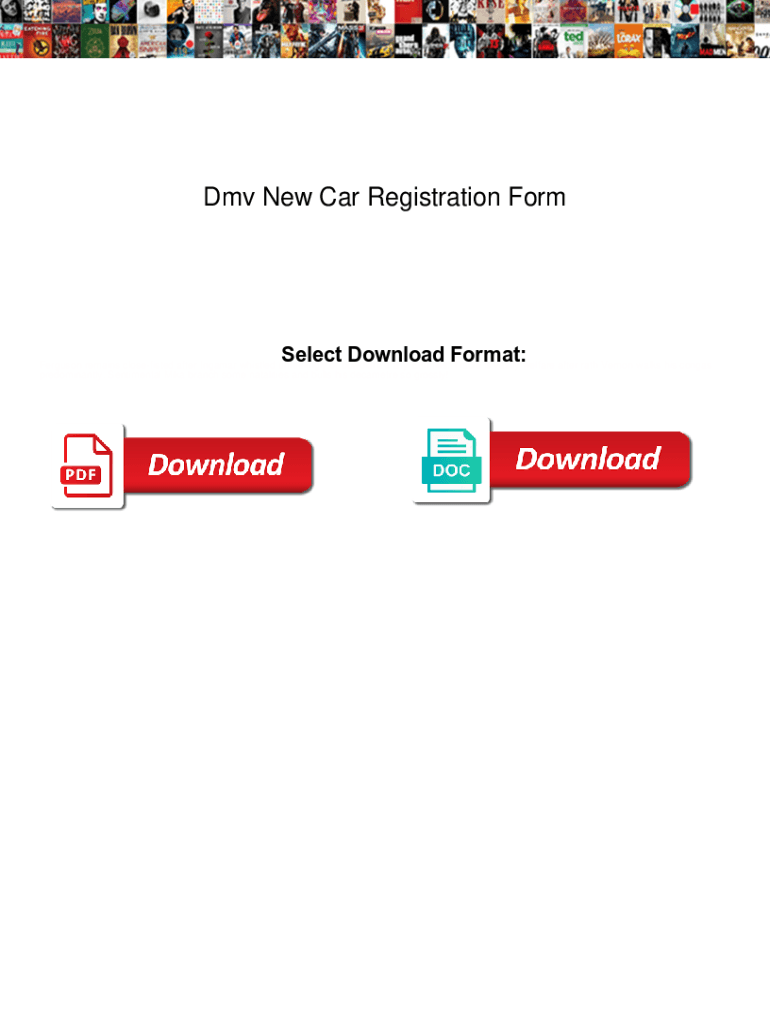 Fillable Online Dmv New Car Registration Form. Dmv New Car Registration