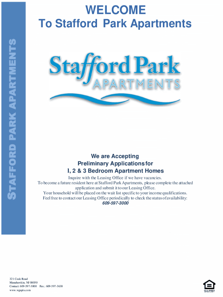 Fillable Online Stafford Park Apartments Walters Group
