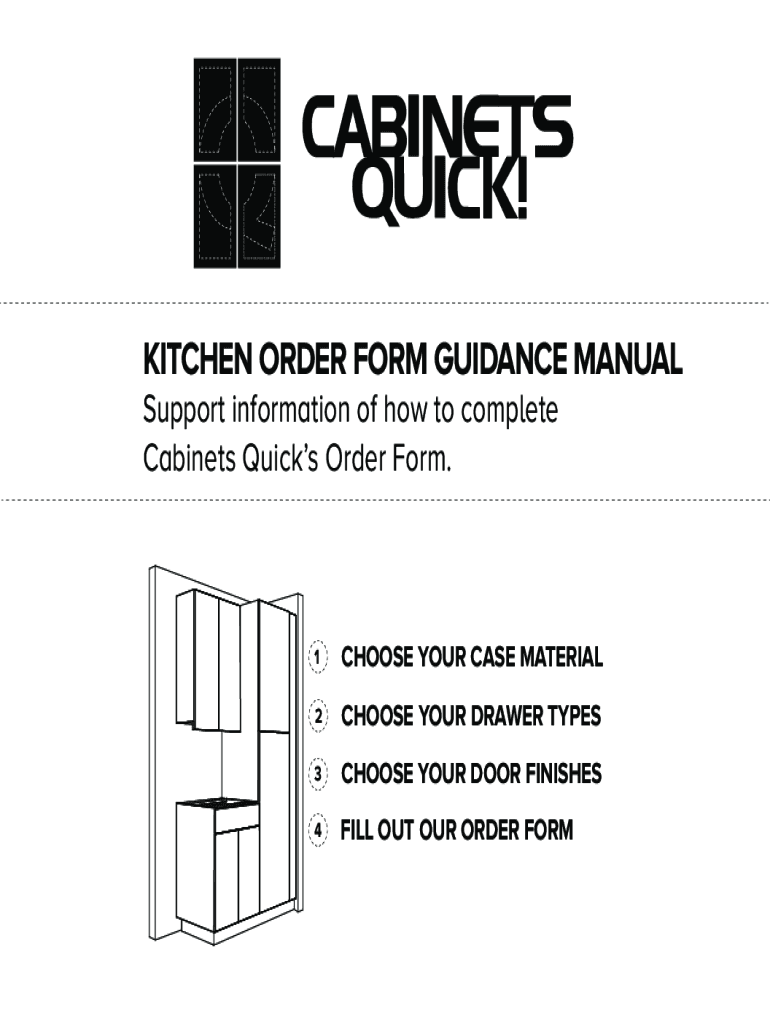 Fillable Online Kitchen Order Form Template GlennFlaugher Fax