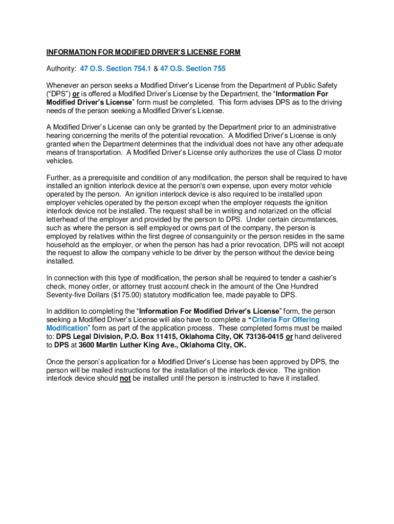 Fillable Online oklahoma.govdpsreinstatedriverlicenseReinstate Being in Actual Physical