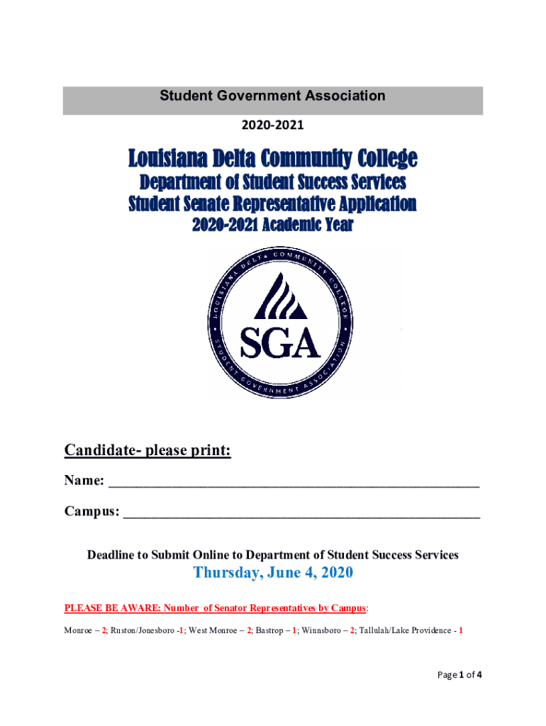 Fillable Online Fill Free fillable Louisiana Delta Community College