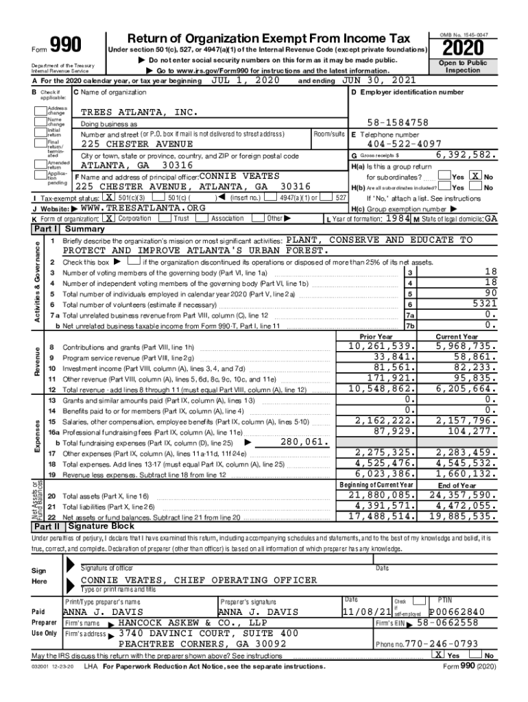 Fillable Online TREES ATLANTA, INC. Fax Email Print pdfFiller