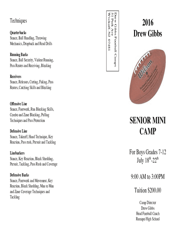 Fillable Online 5 Quarterback Drills to Develop Incredible Accuracy and