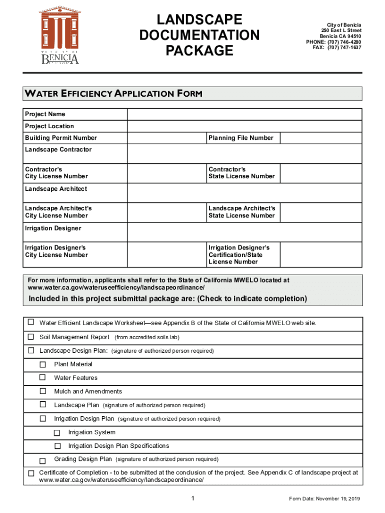 Fillable Online 250 East L Street Benicia, CA 94510 Community