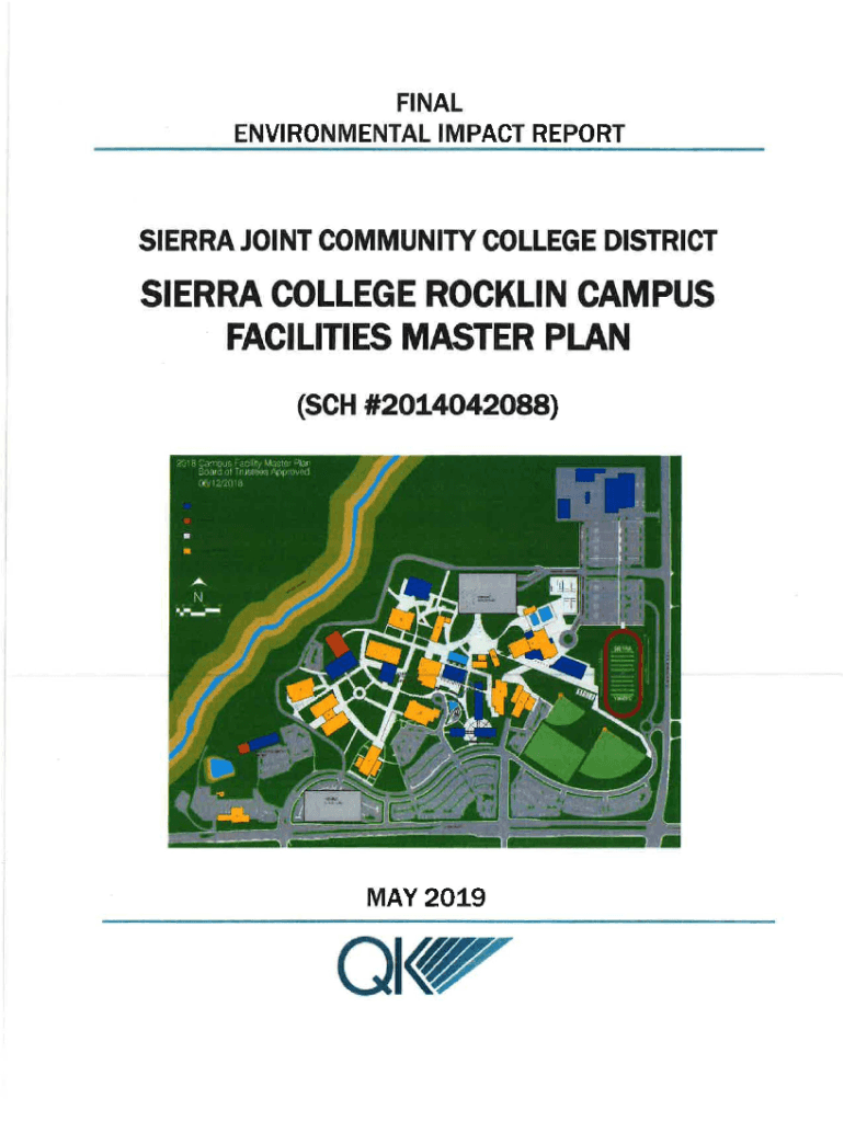 Fillable Online sierra college rocklin campus facilities master plan