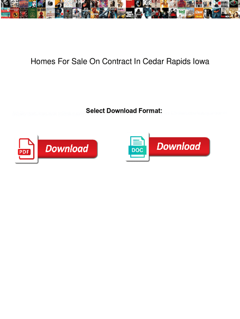 Fillable Online Homes For Sale On Contract In Cedar Rapids Iowa. Homes