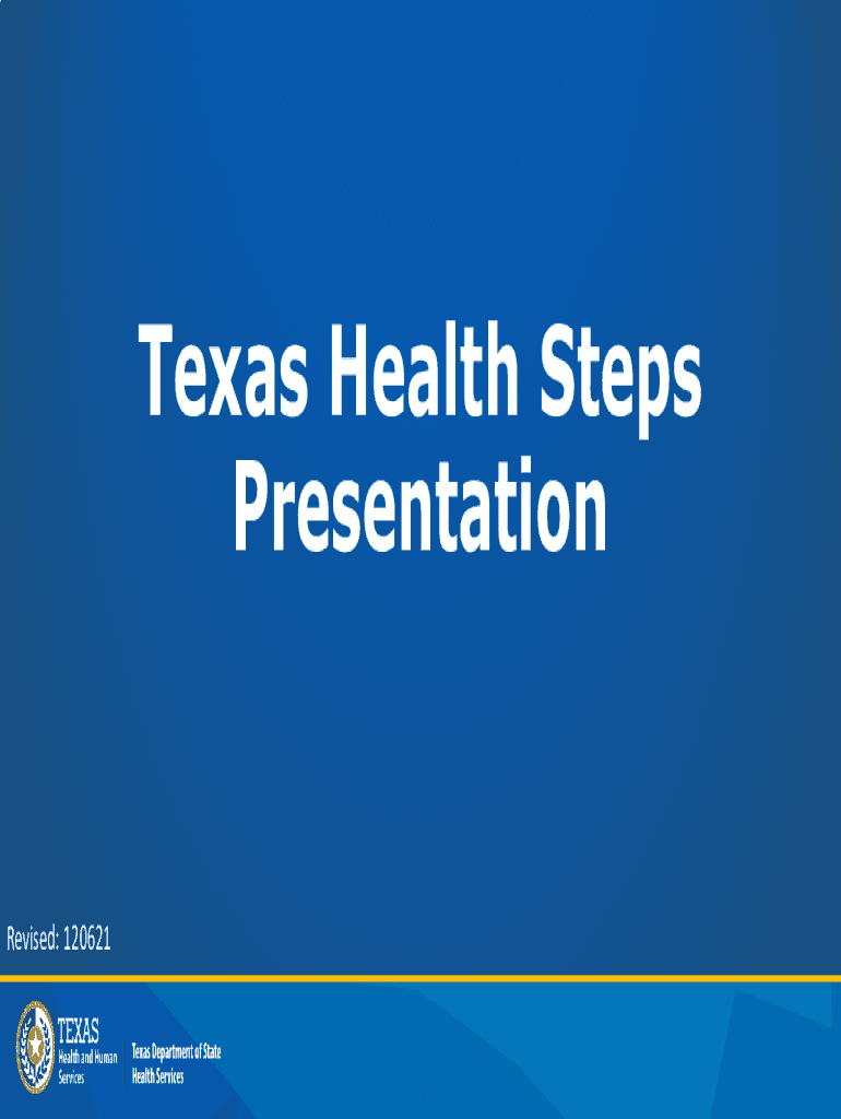 Fillable Online Texas Health Steps Timely Medical Checkups Medicaid