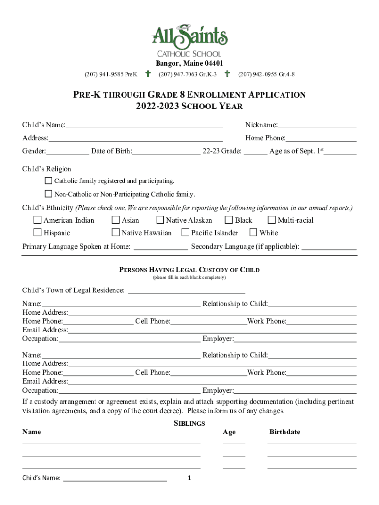 Fillable Online Lebanon City Schools Preschool Enrollment Application Fax Email Print pdfFiller