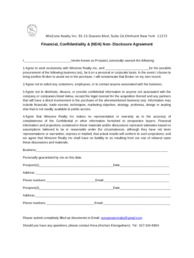 Winzone Realty Inc Flushing NY real estate listings and Doc