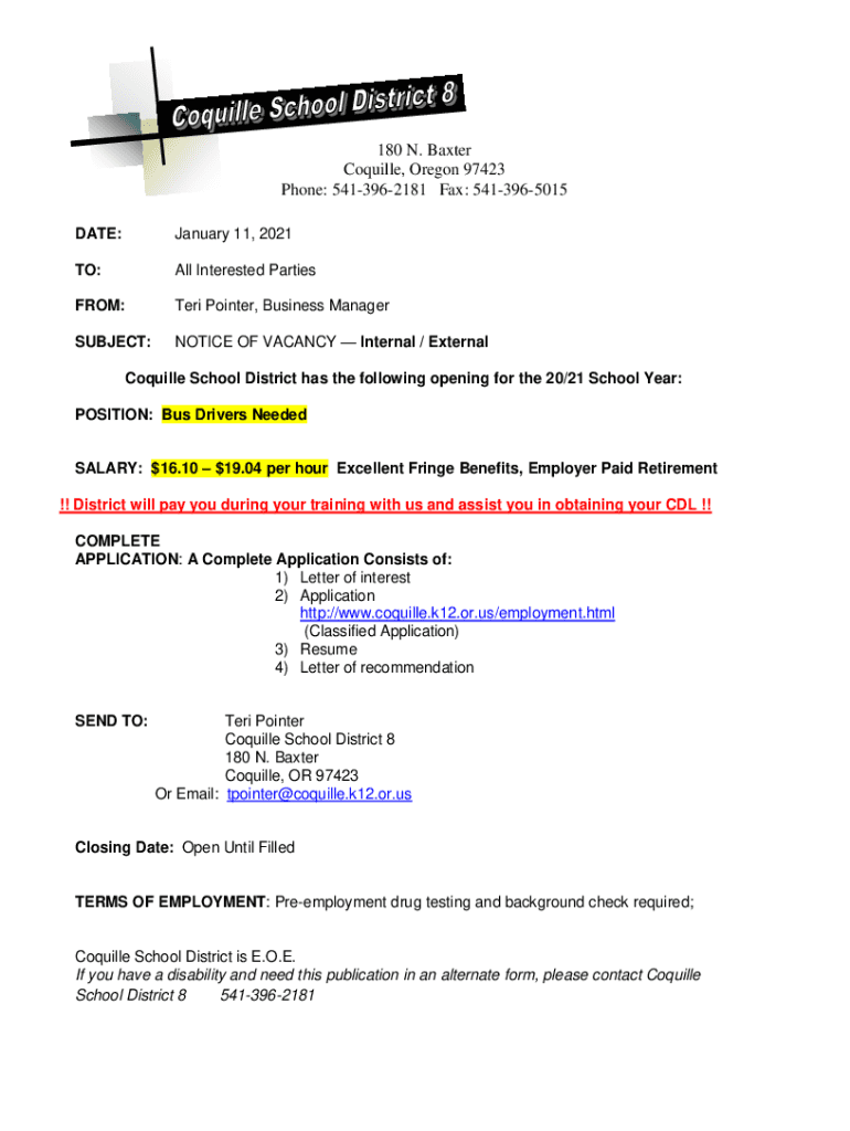 Fillable Online www.coquille.k12.or.us wpcontent uploadsCOQUILLE