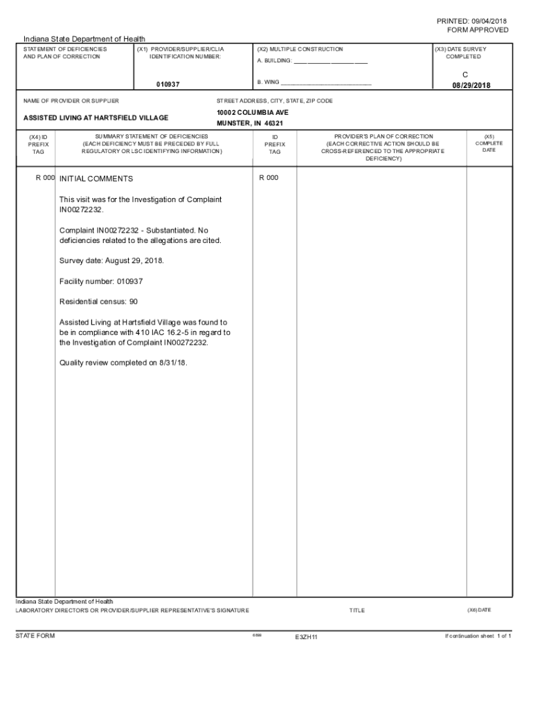 Fillable Online secure in ASSISTED LIVING AT HARTSFIELD VILLAGE Fax