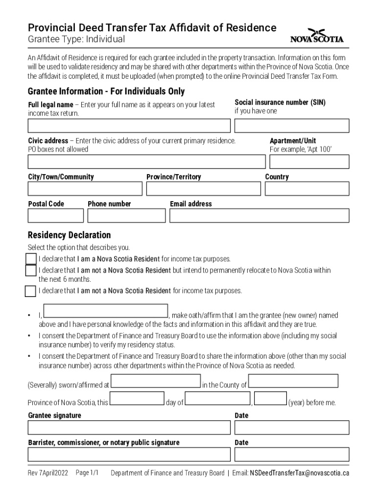 Fillable Online Nonresident Deed Transfer Tax and Property Tax2766
