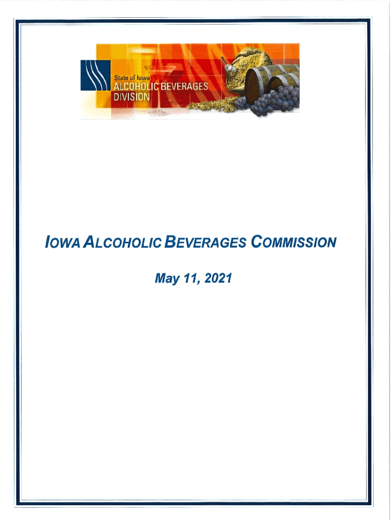 Fillable Online Iowa Alcoholic Beverages Commission Agenda Fax Email