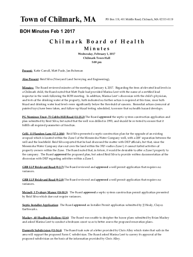 Fillable Online Chilmark Town Hall 401 Middle Road P.O. Box 119 Fax
