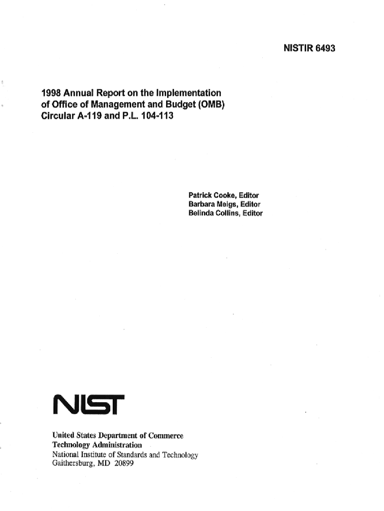 Fillable Online Annual Report to the Office of Management and Budget
