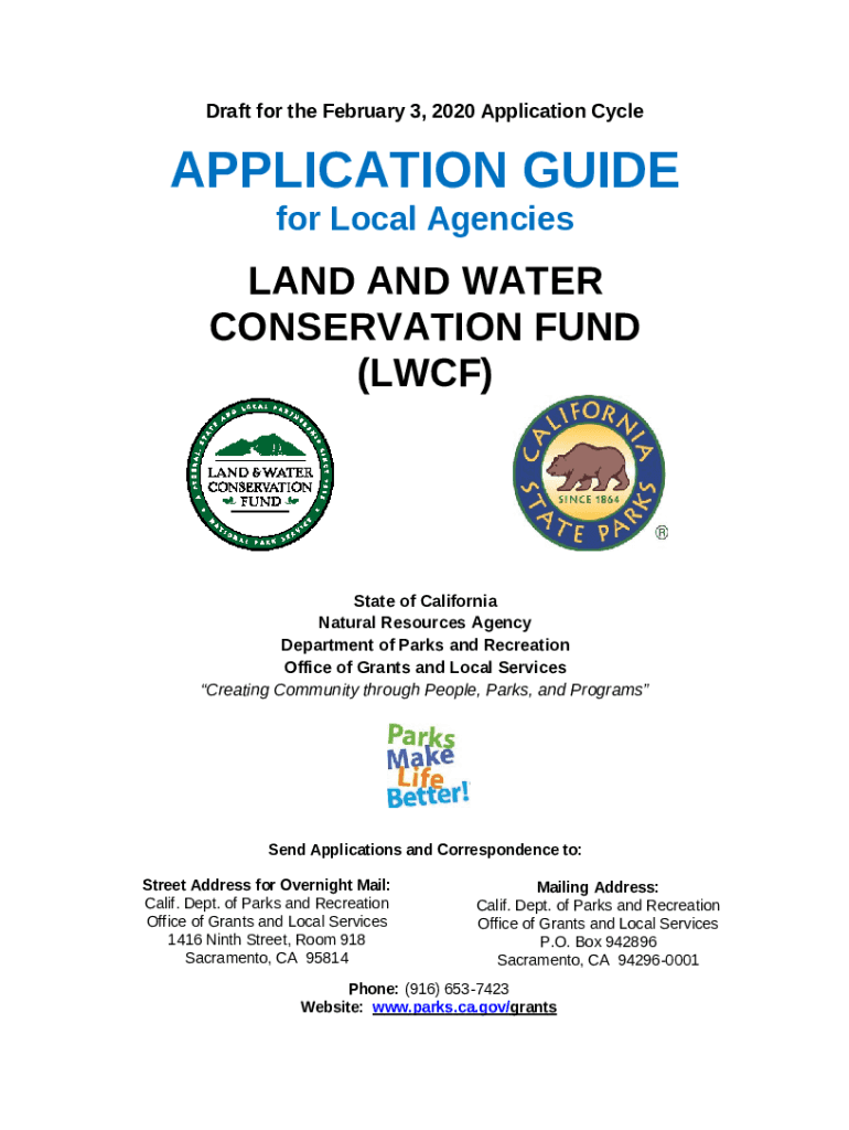 FY20 Land and Water Conservation Fund Grant Round 2 Doc Template pdfFiller