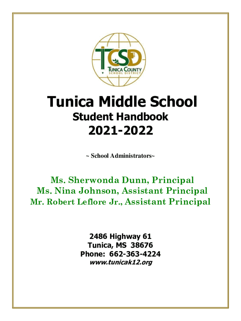 Fillable Online Tunica Middle