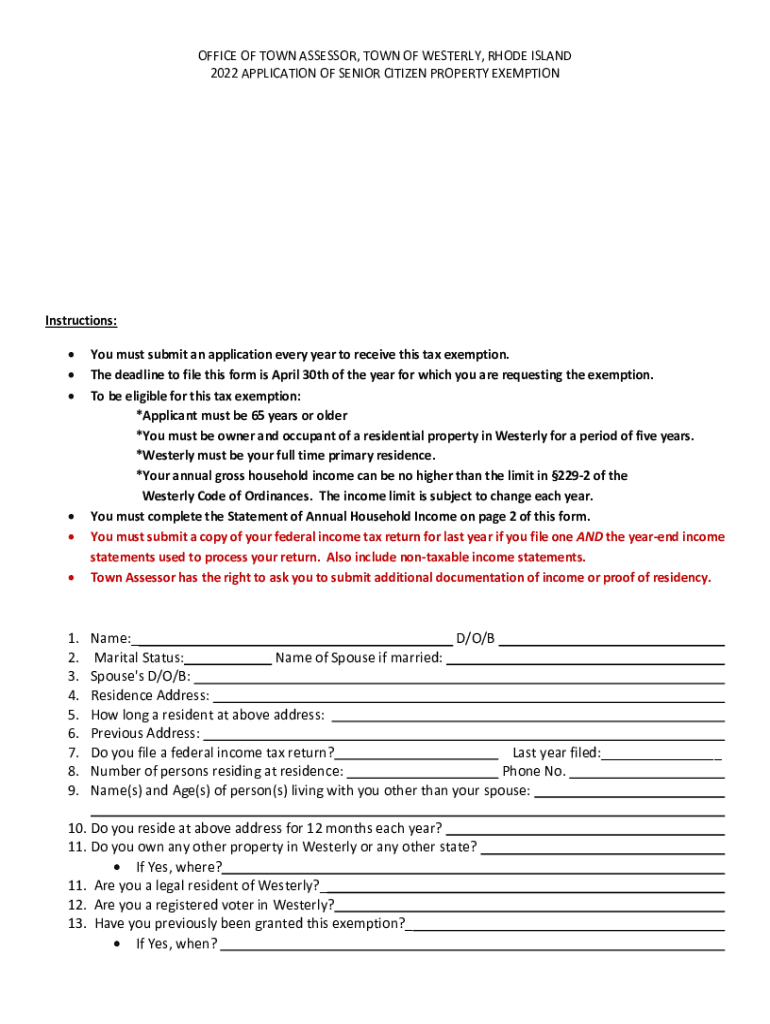 Fillable Online westerlyri.govDocumentCenterViewTOWN OF WESTERLY, TOWN