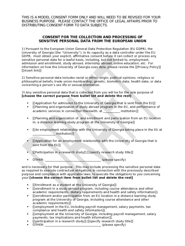 STAMPS HEALTH SERVICES CONSENT FOR THE COLLECTION AND eits uga