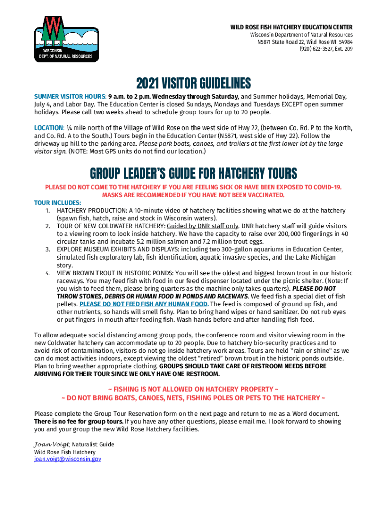 Fillable Online dnr wisconsin Fish Hatchery, Wild Rose, WI N5871 State Road 22 City Fax