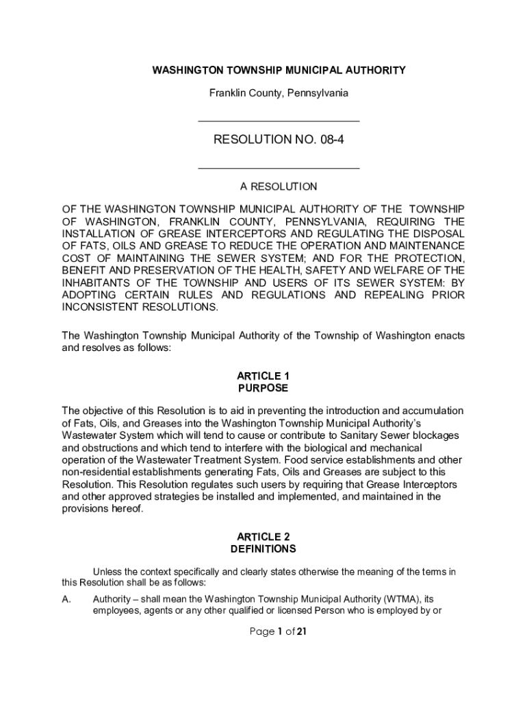 Fillable Online Washington Township's new municipal complex will open