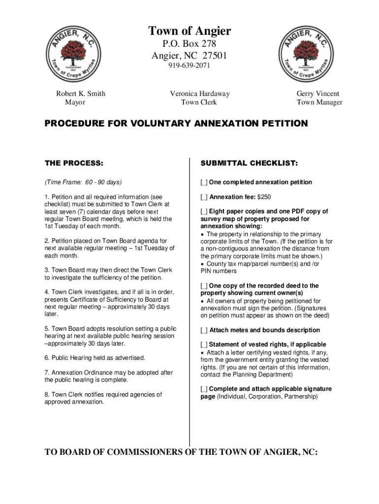 Fillable Online Town of Angier Company ProfileAngier,