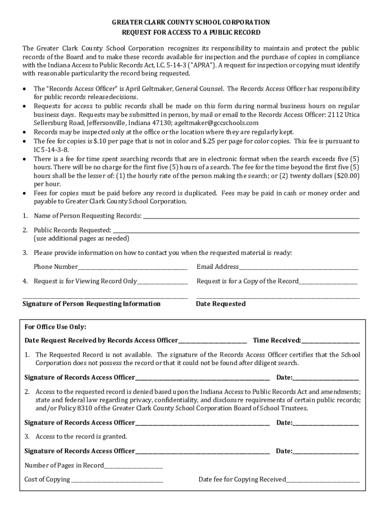 Fillable Online Clark County Indiana Subpoena Form Fax Email Print