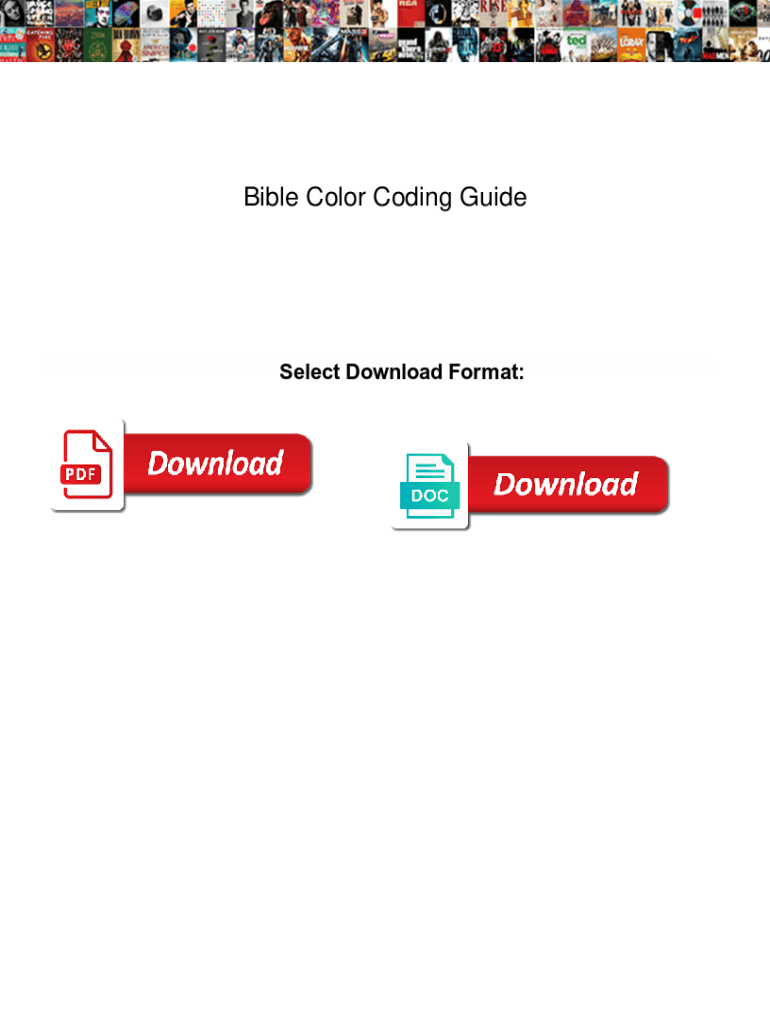 Fillable Online Bible Color Coding Guide. Bible Color Coding Guide