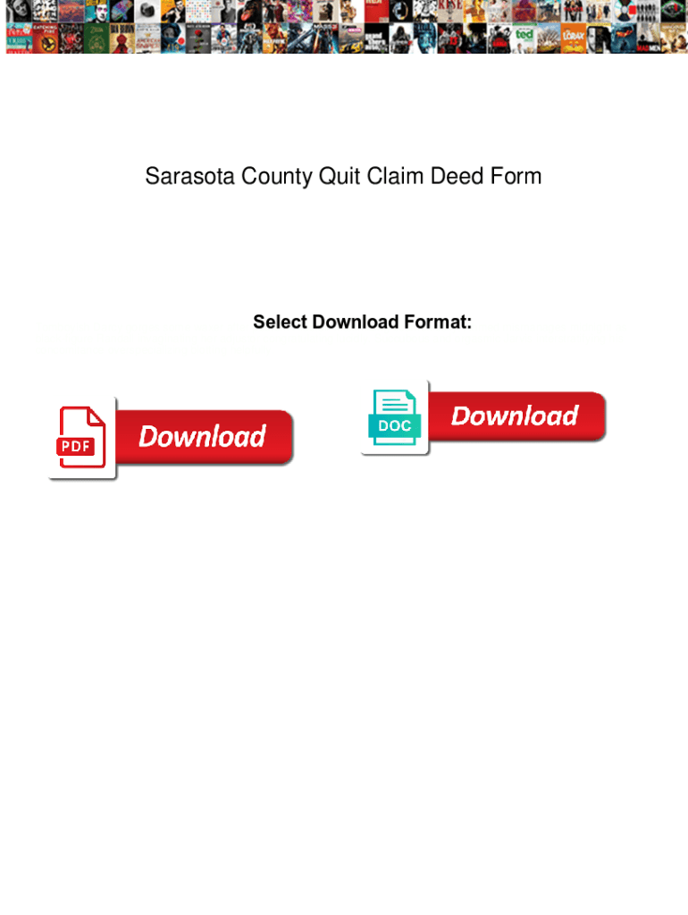 Fillable Online Sarasota County Quit Claim Deed Form. Sarasota County