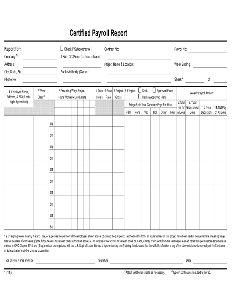Certified payroll: Fill out & sign online | DocHub