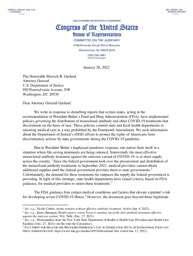 Fillable Online Attorney General Merrick B. GarlandAGDepartment