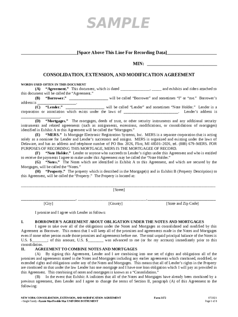 CONSOLIDATION, EXTENSION, AND MODIFICATION AGREEMENT Fannie Mae Doc