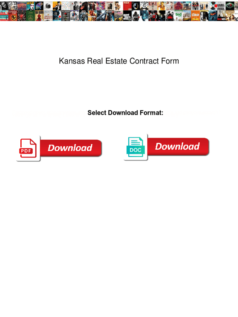 Fillable Online Kansas Real Estate Contract Form. Kansas Real Estate