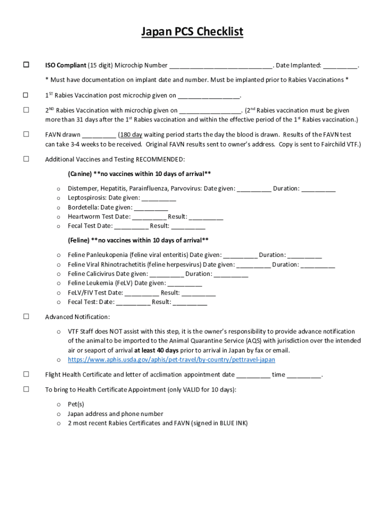 Fillable Online www.aphis.usda.govbycountrypettraveljapanUSDA