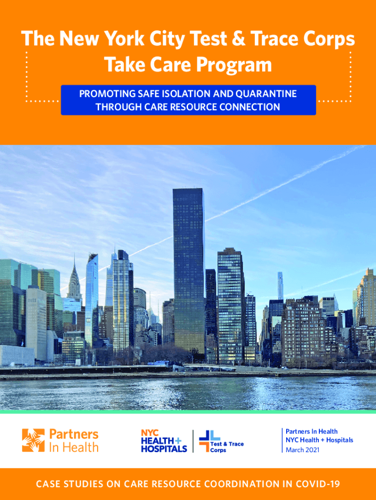 Fillable Online The New York City Test & Trace Corps Take Care Program