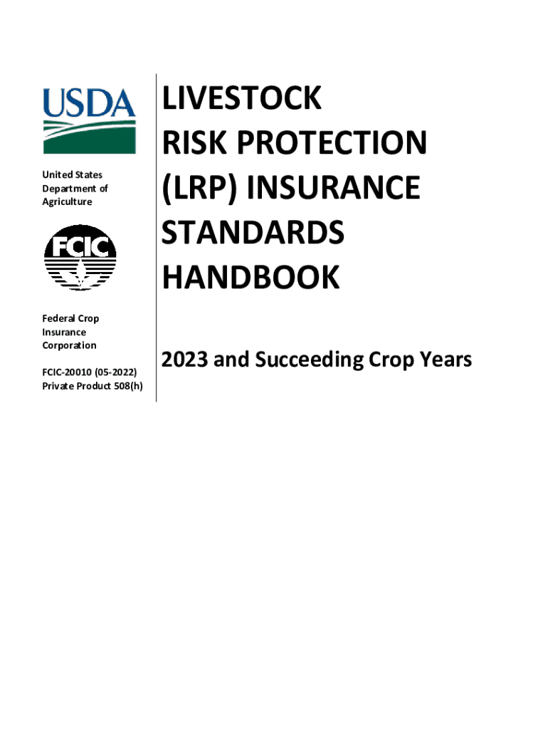 Fillable Online 20010 Livestock Risk Protection (LRP) Insurance