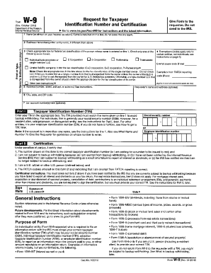 Fillable Online Form W-9 (Rev. October 2018) - IRS tax formsFill - Free