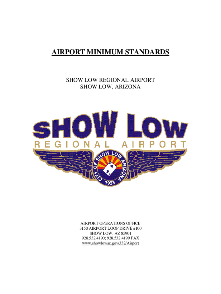 Fillable Online Show Low Regional Airport KSOW SOW Airport Guide