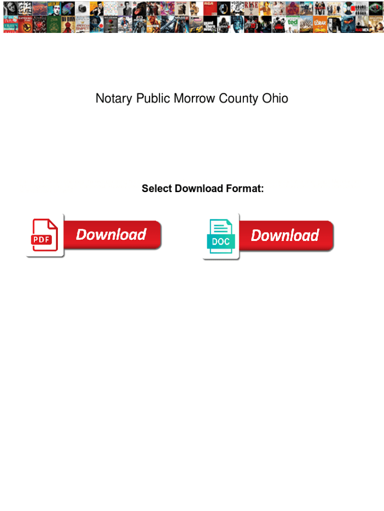 Fillable Online Notary Public Morrow County Ohio. Notary Public Morrow