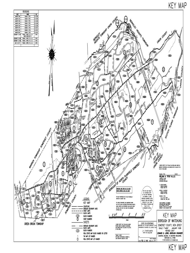 Fillable Online STATE TAX DEPARTMENT Watchung, New Jersey Fax Email