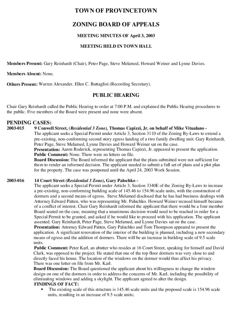 Fillable Online Members Present Gary Reinhardt (Chair), Peter Page