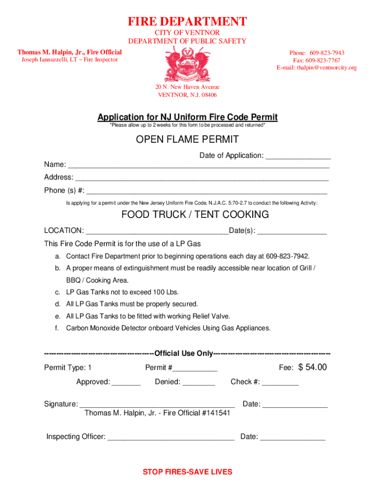 Fillable Online CITY OF VENTNOR Fax Email Print pdfFiller