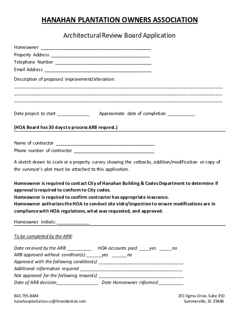 Fillable Online HOA Architectural Review GuideAssociaHOA Architectural