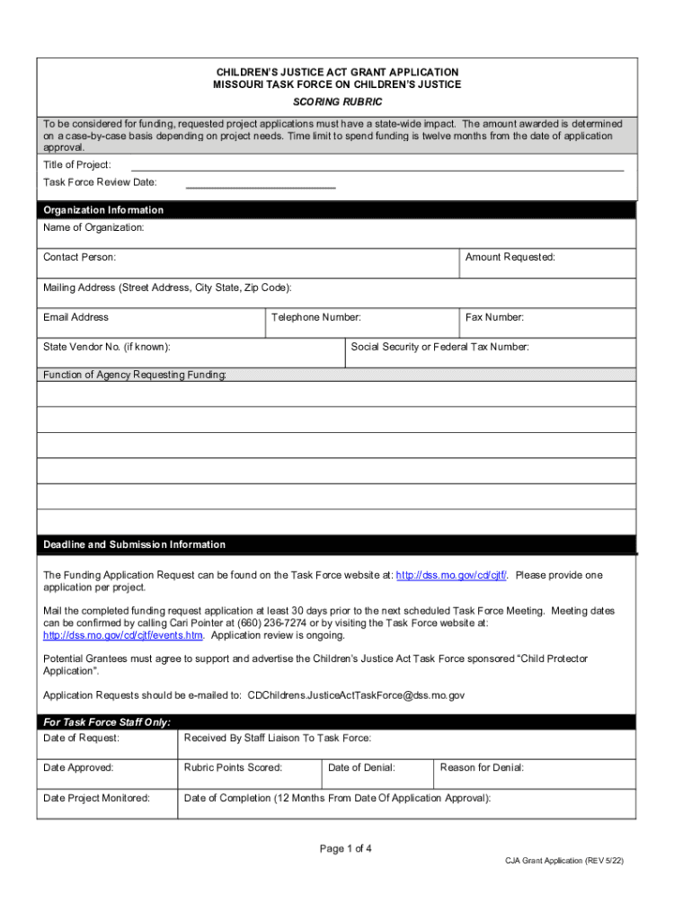 Fillable Online dss mo dss.mo.govcdcjtfChildren's DivisionMissouri