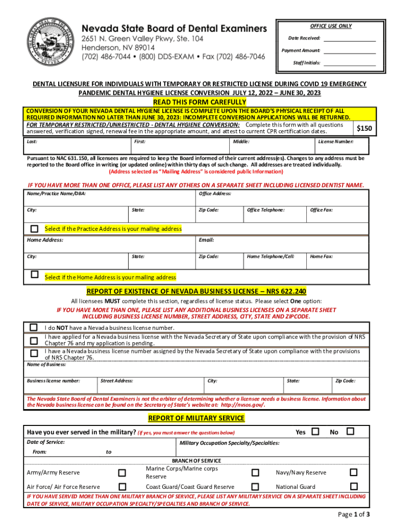 Fillable Online NYS DentistryLicense Requirements New York State